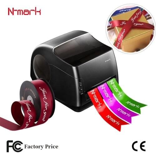 N-mark Personal blessing ribbon printer for silk ribbon hot stamping digital satin printing machine