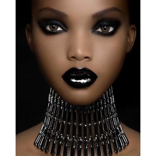 5d Diy diamond painting African women square round diamond embroidery full display mosaic cross stitch kits needleworkZP-2208