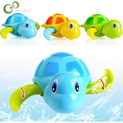 Essential New Born babies Swim Turtle Wound-up Chain Small Animal Baby Children Bath Toy Classic Toys Random Color WYQ