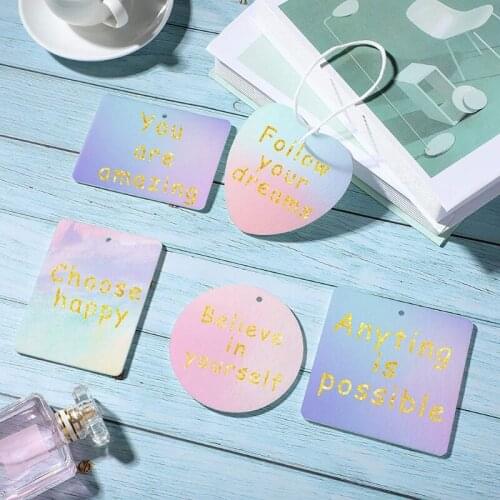 2021 New 50 Pieces Sublimation Air Freshener Sheets Blanks Felt Car White Fragrant Sheets DIY Auto Scented Sheets