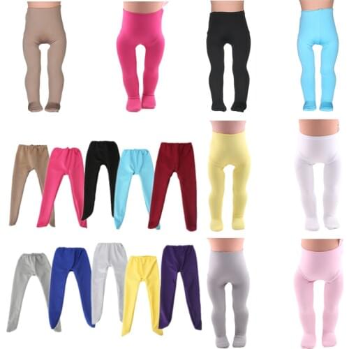 Doll Clothes 12 Colors Leggings For 18 Inch American&43Cm Baby New Born Doll Our Generation , For Baby Birthday Festival Gift