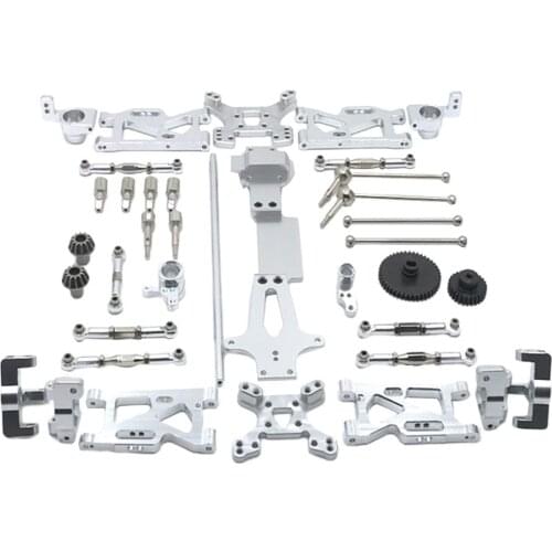 Full Upgrade Metal Kit Parts WLtoys 144001 Gears Arms Steering Hub Accs