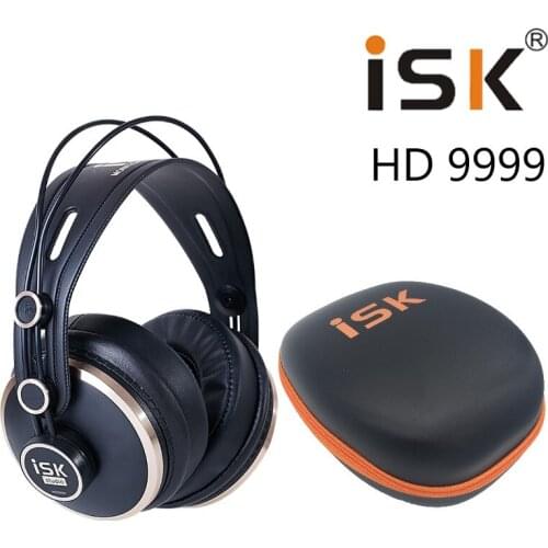 ISK HD9999 High Protein Leather Fully Enclosed Professional HD Monitor Headphone For DJ Audio Mixing Recording Studio Monitoring