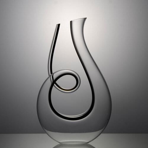 Crystal High Grade 6-shaped Wine Decanter Gift Box Harp Swan Decanter Creative Wine Separator 1500ml