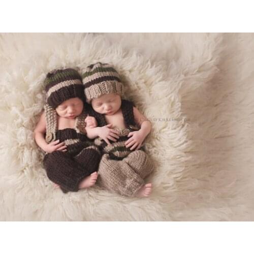 Newborn Photography Props, new Handmade knitting baby hat . newborn Hats caps with suspender trousers baby sets size:0-1m,3-4m