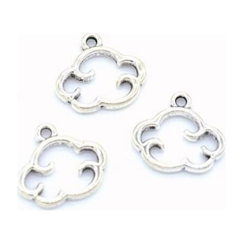 Retro Zinc Alloy Mini Silver Cloud Charms Pendant 100pcs /lot 15*13mm For DIY Handmade Jewelry Making Accessories