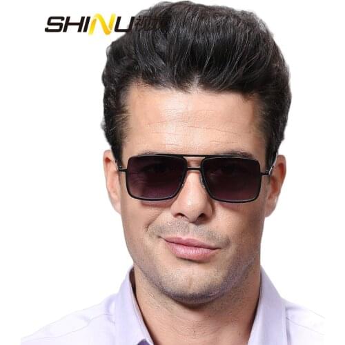 SHINU Brand Sunglasses Women Metal Sunglasses Men New Fashion Square Eyewear With logo And Case 72004