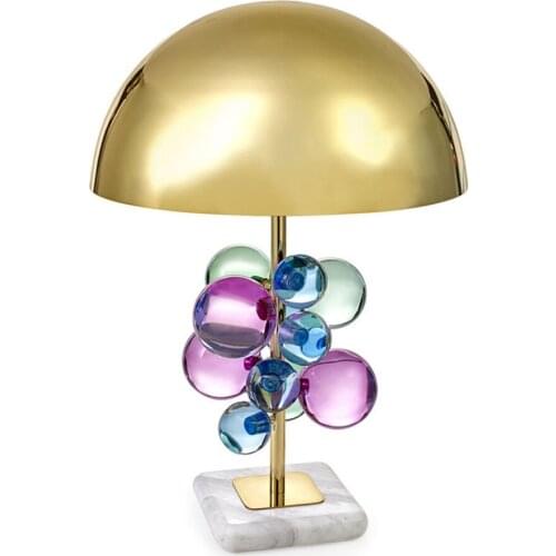 Led e27 Postmodern Crystal Marble Bubble Table Lamp Desk Lamp.LED Desk Lamp For Bedroom Foyer