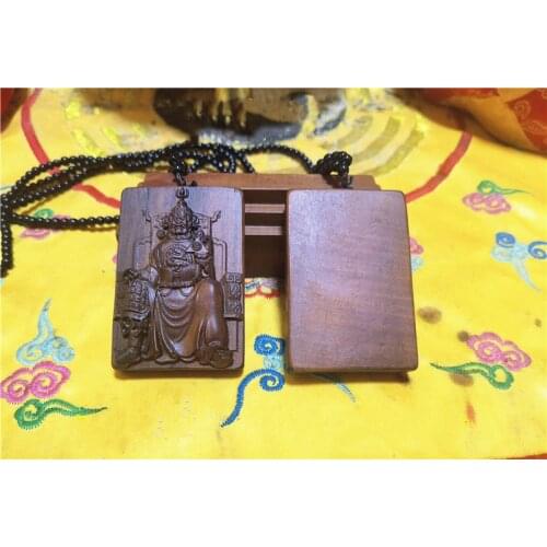 Taoist supplies, lightning stroke jujube wood, relief, Lord Ma pendant, Taoist magic weapon, solid wood pendant