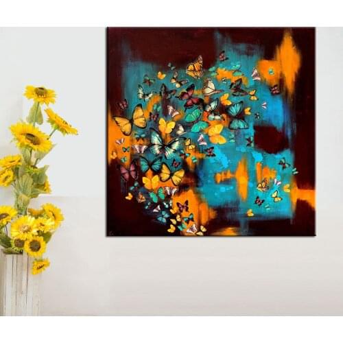 Butterfly Vintage Poster Oil Painting Wall Art On Canvas Framless Wall Pictures For Living Room Wall Art Posters And Prints