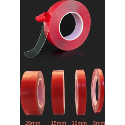 5/10/15/20mm Transparent Silicone Double Sided Tape Strip Waterproof Household Wall Adhesive Tapes Car Sticker Auto Tape Sticker