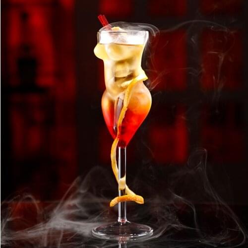 1PC Creative Naked Female body Champagne Wine Glass Goblet Beauty Body Cocktail Glass for Bar and Club Funny Wine Glass