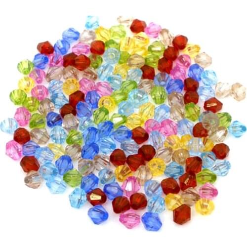 25000Pcs Wholesales Hot New DIY Mixed Acrylic Bicone Beads Spacers Jewelry Component 5mm x 5mm