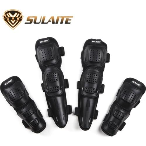 4PCS/SET SULAITE ATV Off-road Motorcycle Knee & Elbows Protector Skiing Skate Motocross Knee and Elbows Pads Protective Gear