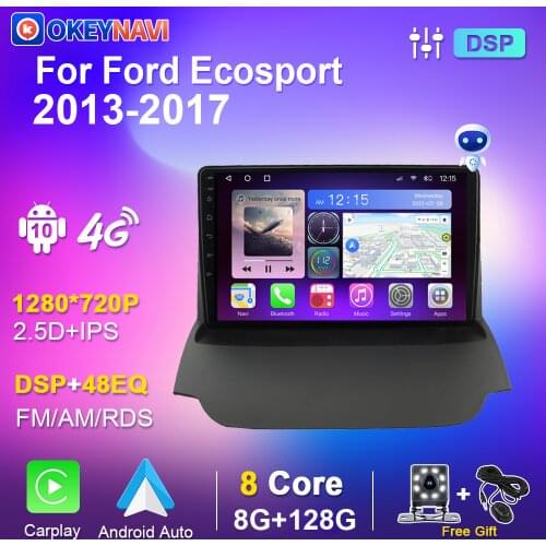 EKIY 2din Android10.0 Car Radio For Ford Ecosport 2013 2014 2015 2016 2017 Auto Radio Stereo Car Multimedia Player GPS Bluetooth