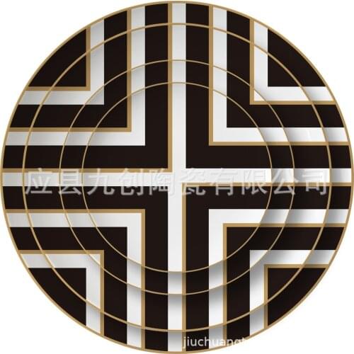 Creative European Nordic bone China plate New intersection hand-painted ceramic plate restaurant household disc tableware
