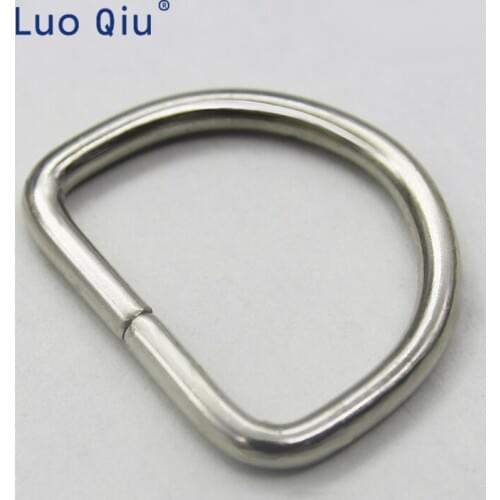 10 Pcs Metal Sliver D-rings Purse Ring Buckles For Webbing Strapping 30 mm Bag Hanger Accessories Semicircular hoop