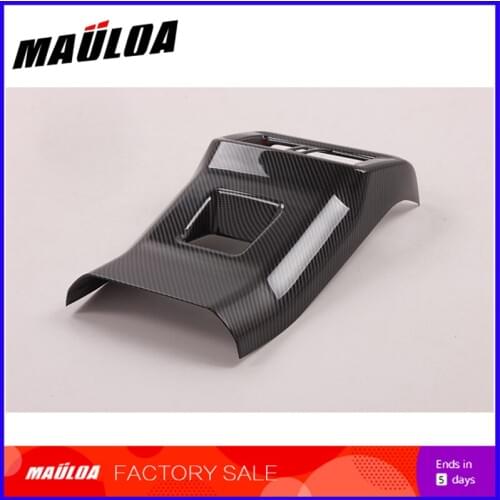 Modified car ABS black carbon fiber pattern Rear exhaust port - all inclusive Decorative frame for RAV4 2019