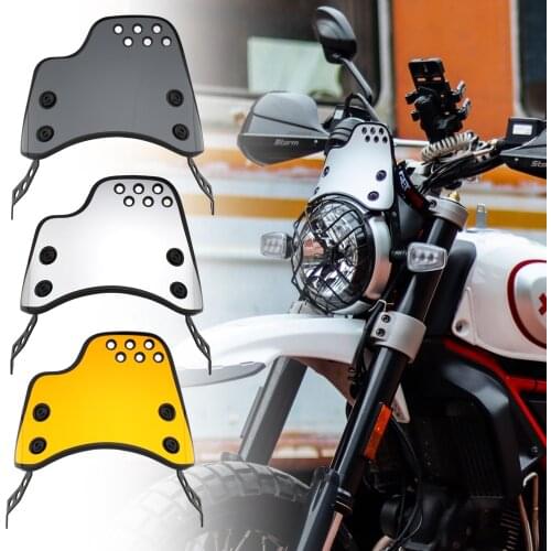 Motorcycles Custom Compact Sport Wind Deflector Retro Windshield 4-7'' Headlamp Universal Fit For Yamaha For HODA