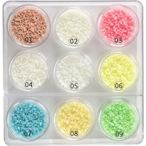 9Pcs Fluorescent Bright Glow In The Dark Sand Powder Resin Pigment Kit Epoxy Resin Jewelry Making Tools