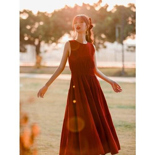 2021 new fashion womens clothing Tank dress for women Vintage dresses