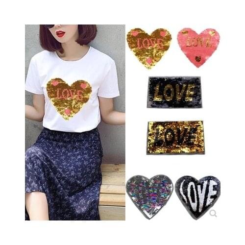 New clothing accessories clothes diy decorative flip film color sequin patch one object dual-use sequin embroidery cloth sticke