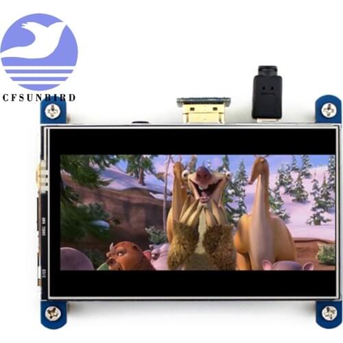 New for Raspberry display 4 inch HDMI LCD resistive touch screen IPS screen 800x480 HD