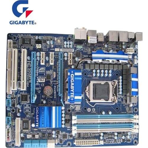 Original motherboard for Gigabyte GA-P55A-UD4 mainboard LGA 1156 DDR3 16GB For I5 I7 CPU P55A-UD4 P55 used Desktop motherboard