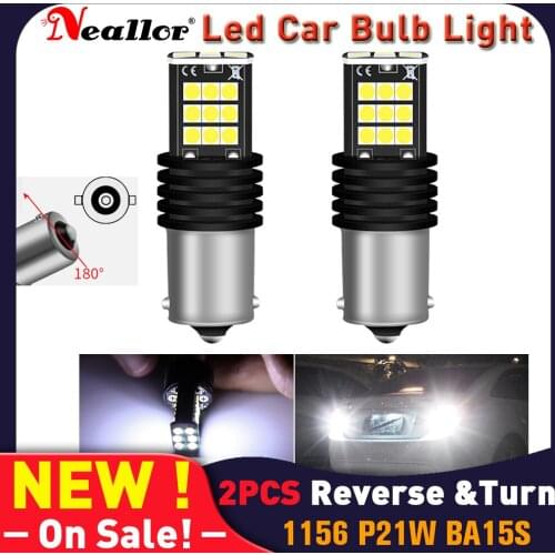 P21W Led Canbus Super Bright 7506 BA15S 1156 Bulbs On Cars Backup Turn Signal Diode Lamps Brake Reverse Light For Golf 7 4 6 Mk7
