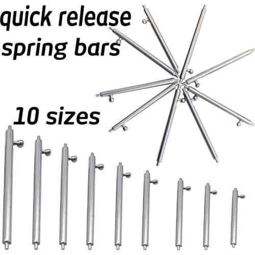 Quick Release Bars Stainless Steel Watch Strap Spring Pins Watch Repair Tool Band Connect Pin 14 15 16 17 18 19 20 21 22mm 24mm