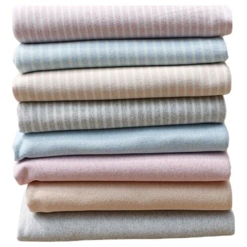 Width 64'' Simple Comfortable Stripe Stretch Cotton Knit Fabric By The Half Yard For Baby Underwear Material