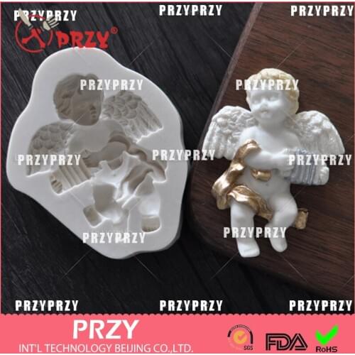 Single angel Fondant silicone mold of high-quality food-grade silicone mold Archangel Cupid