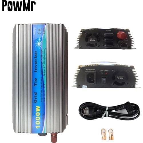 PowMr 1000W Grid Tie Inverter 10.5-28VDC input 110V or 220VAC output Micro Inverter solar inverter grid tie GTI-1000W