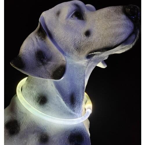 LED dog collar Lights Dog Pets Collars Adjustable Polyester Glow In Night Pet Dog Cat Puppy Safe Luminous Flashing Necklace