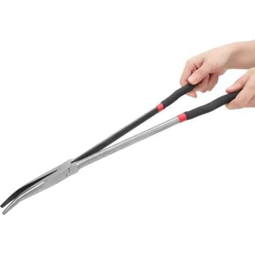 Woodworking Vise Needle Nose Pliers 25 degree Long Handled Tool Steel High Temperature Quenching Clamp 16in 400mm