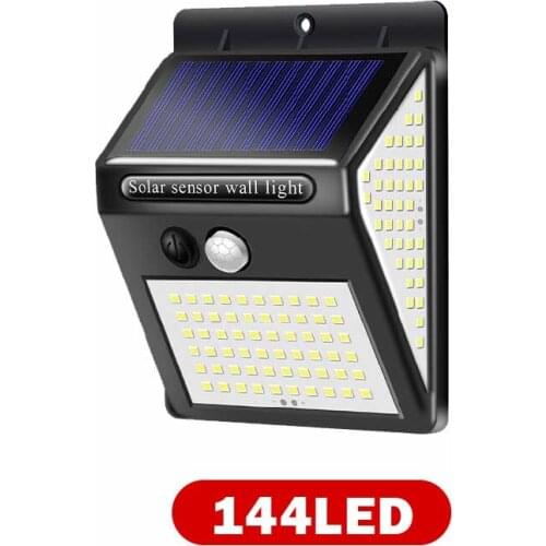 100/144 LED Solar Light Outdoor Solar Lamp PIR Motion Sensor Solar Powered Street porch Path Sunlight for Garden Decoration