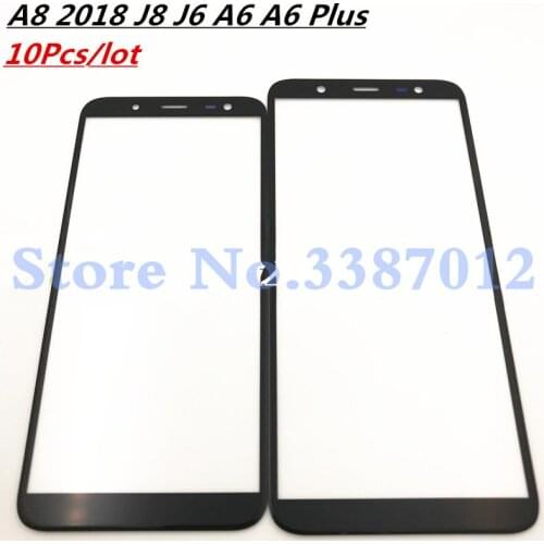 10Pcs/lot Front Outer Glass Lens For Samsung Galaxy A8 2018 J8 J6 A6 A6 Plus A730 A530 J810 J600 A600 A605 (NO LCD) touch Screen