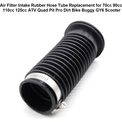 Air Filter Intake Rubber Hose Tube Replacement for 70cc 90cc 110cc 125cc ATV Quad Pit Pro Dirt Bike Buggy GY6 Scooter