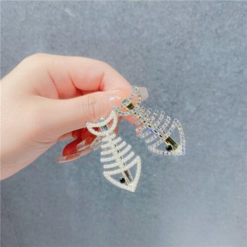 Korean Style Sweet Girl Personality Fish Bone Hair Clip Duckbill Clip New Creative Hairpin for Women Fashion Hair Accessories