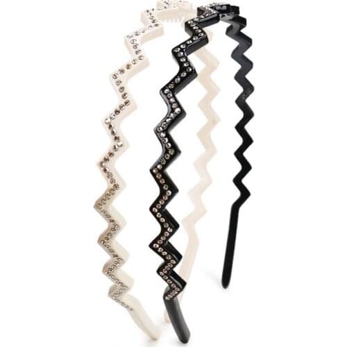 Crystal Hair Bands Clamp - French Styles Hair Ornament for Women Girls Hair Accessory - Cellulose Acetate Hair Tiara for Braids