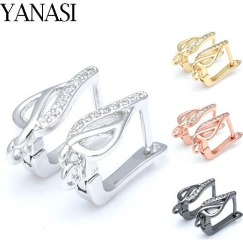 DIY Women Tassle Dangle Earrings for Woman Accessories for Jewelry Marking Copper Zircon Earring Findings Components Wholesale