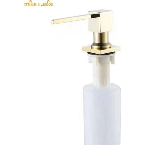Golden soap dispenser kitchen sink dispenser detergent bottle large capacity 400ml dish washer cleaner press soap dispenser