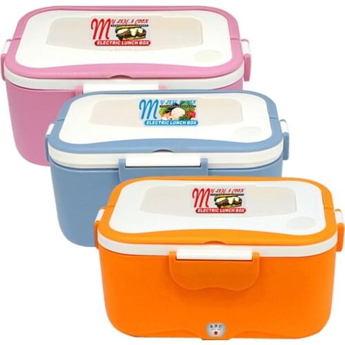 1.5L 12V 24V Universal Portable Car Electric Heating Lunch Box Bento Food Warmer Container for Traveling Heating Car Rice Cooker