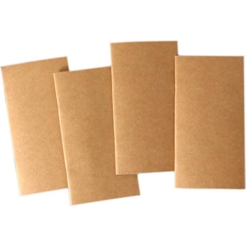 1book/lot Kraft Paper Notebook Blank Dot Grid Notepad Diary Journal Travelers Planner PaperNotebook Stationery 110mmx210mm