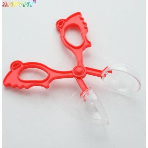 1PC Bug Insect Catcher Tongs Scissors Tweezers Scooper Clamp Kids Toy Cleaning Tool For Biological Outdoor Adventure Game Toys