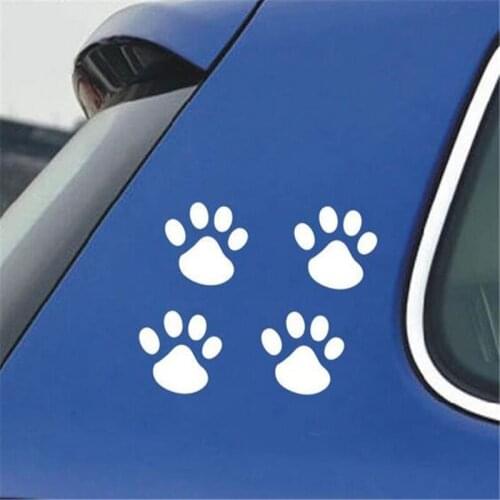 1000 Sets/Lot Car Styling Bear Dog Cat Paw Print Pet Animal Footprint Lovely 3D Stickers Emblem Sticker Decoration