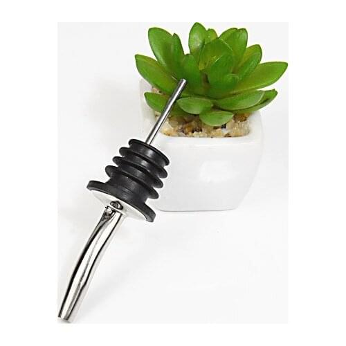 2pcs/lot Stainless Steel Liquor Spirit Pourer Flow Wine Bottle Pourer Spout Wine Stopper Barware Oil Bottle Wine Pourers LJ 008