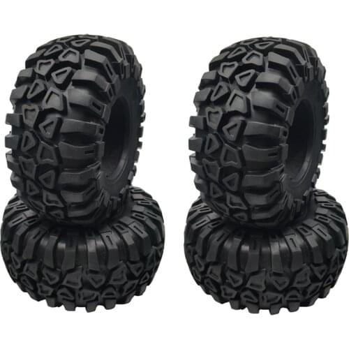4PCS 2.2 Inch Rubber Tyre 2.2 Wheel Tires 128X60MM for 1/10 RC Crawler Traxxas TRX4 Axial SCX10 90046 Wraith