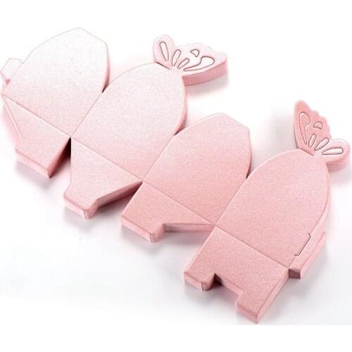 50pcs Butterfly Decoration Boite a Dragees Wedding Decoration Baptism Birth Rose