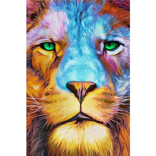 5D DIY Diamond Painting Animal Lion Diamond Embroidery Picture of Resin Cross Stitch Full Diamond Mosaic Handcrafts Home Decor